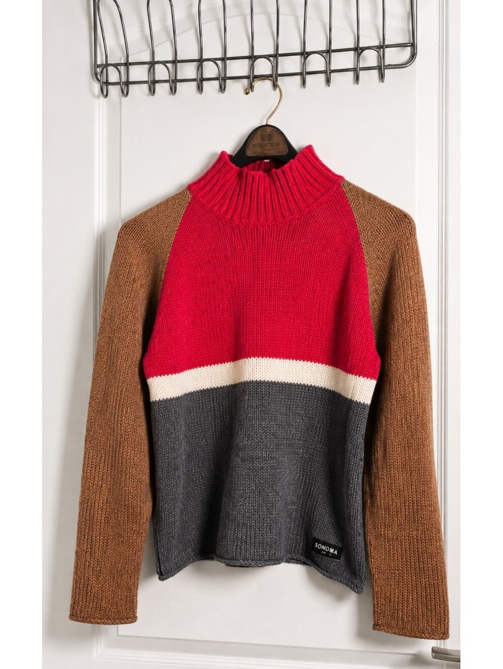Polo Jeans Co. Ralph Lauren Colorblock Mock Neck Sweater – Men’s Large